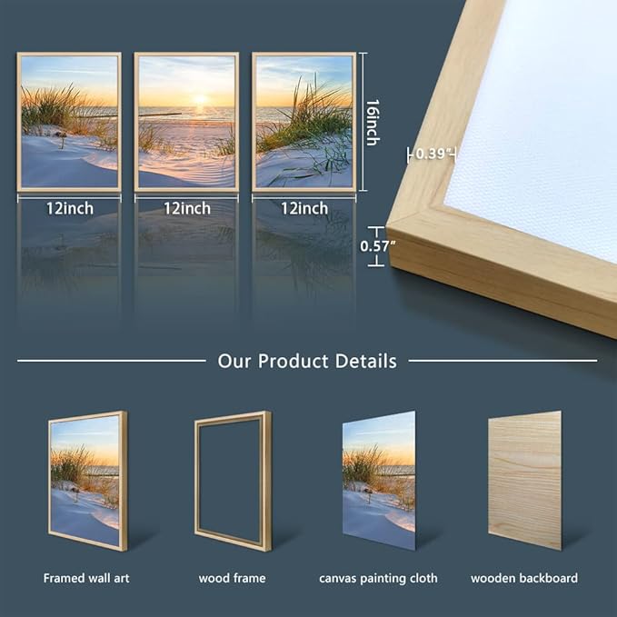 Natural Wood Framed Wall Art - Image 6
