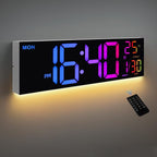 HAITANG 8 Colors Digital Wall Clock, 16.2" Large Digital Clock - Image 8