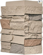Desert Yellow Faux Stone Outside Corner Panels 24.88" Interlocking Height Per by Wallwell