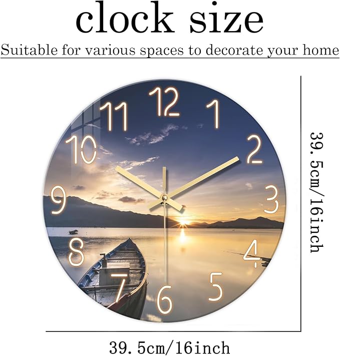 16 Inch Large Beach Wall Clocks - Image 5