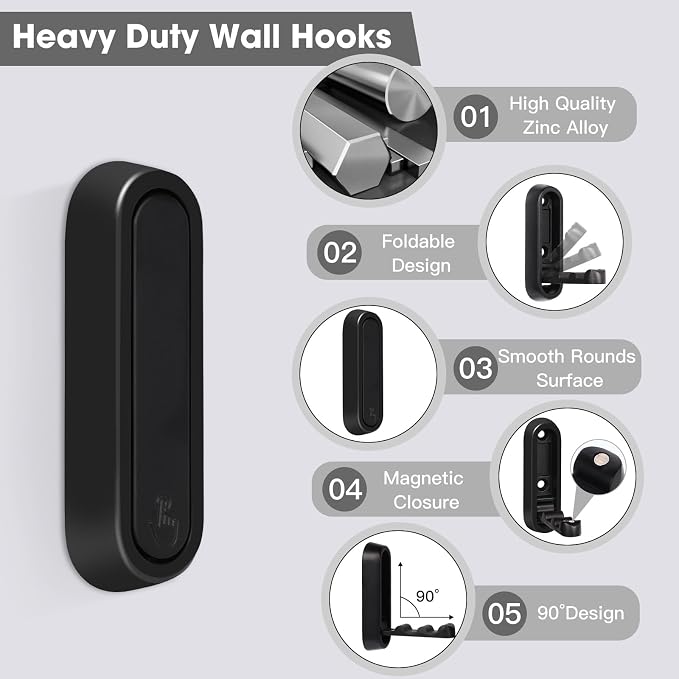 Dntorx Folding Wall Hooks - Image 2