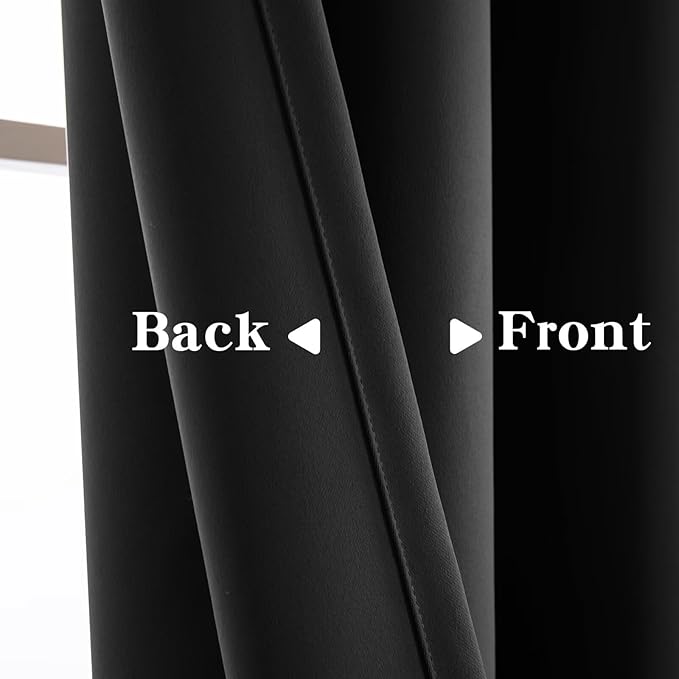 IGEMAEVE Blackout Curtains 90 Inch Length 2 Panels Set, Grommet Energy Saving - Image 3