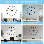 Large Modern Art Deco Wall Clock Silent Acrylic Unique Decorative Wall Clocks - Image 4