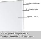 Ruomeng Wall Mirror Beveled Edge Frameless Mirror 24” x 36" Accent Mirror - Image 5