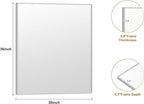 KOCUUY Silver Framed Mirror, HD Tempered Glass, Anti-Rust Frame, Modern Design - Image 8