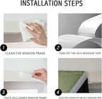 AJAZZ 100% Black Out Curtains Adhesive Blackout Temporary Curtain Rod No - Image 3