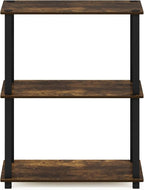 Furinno TURN-S-TUBE Storage Shelves, 3-Tier Book Shelf, Corner Shelf, Toolless - Image 5