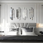 Artisan Set of 4 Silver Beveled Wall Decor Mirrors - Image 4