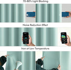 MIULEE Aqua Back Tab Blackout Curtains 63 Inch Length 2 Panels Set - Image 5