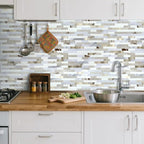 AULIGET 2 Sheets Faux Stone Peel and Stick Backsplash - Image 2