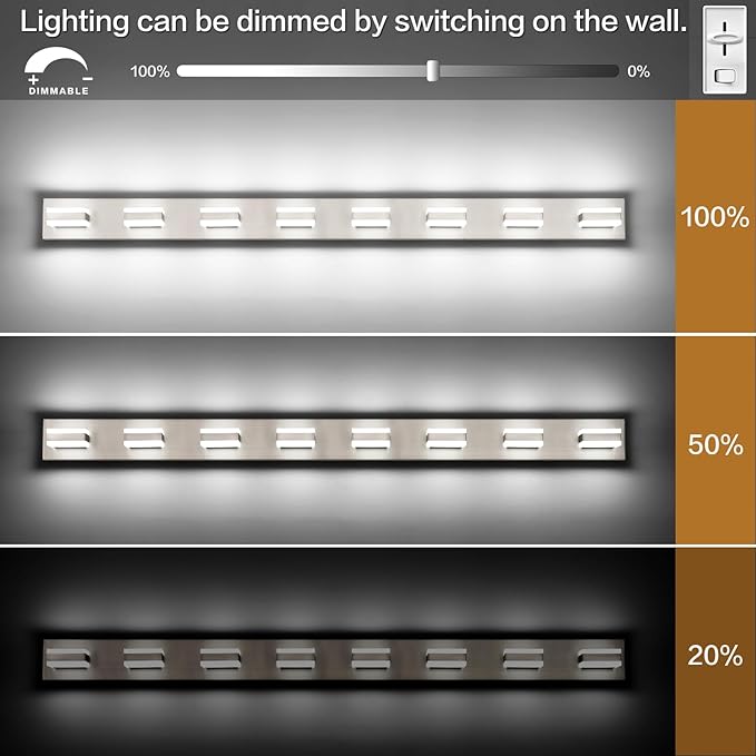 SOLFART Bathroom Light Fixtures Brushed Nickel Vanity Lights - Image 4