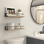 RICHER HOUSE Bathroom Shelves, Guard-Rail Floating Shelves - Image 2
