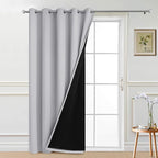 Yakamok 100% Blackout Lined Panels, Thermal Insulated Blackout Curtains by Yakamok