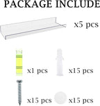 RLAVBL 5 Pack Acrylic Shelves, Living Room, Kitchen Storage - Image 5