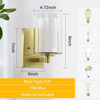Kalium Wall Sconces Set of Two for Bathroom Bedroom Living Room Hallway Indoor - Image 8