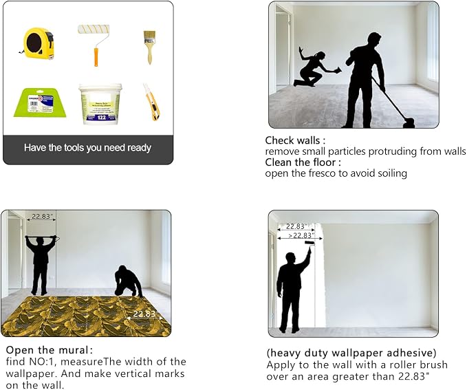 Vintage Gold Banana Leaf Bathroom wallpeper Living Room Bedroom Tropical Plant - Image 6