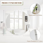 BEAUTYPEAK 30 Inch Round Mirror, Metal Frame Circle Mirror, Wall Mounted - Image 4