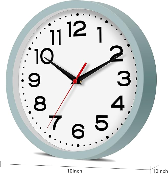 Roymnie Wall Clock Silent Non-Ticking Modern Clock Battery Operated10 Inch - Image 2