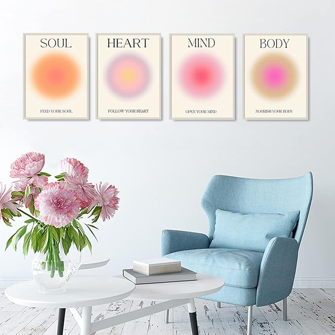 NCYEL 4 colorful abstract halo posters angel number positive energy - Image 2