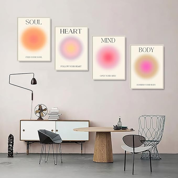 NCYEL 4 colorful abstract halo posters angel number positive energy - Image 6