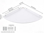 Corner Floating Shelf, 3.0mm Aluminum Alloy Corner Shelves wall Mounted - Image 3