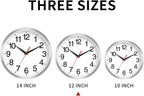 Rohioue 12 Inch Wall Clock Modern Battery Operated Silent Non Ticking Analog - Image 2