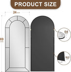 Wall Mirror, Full Length Floor, Window Pane - Image 5