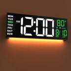 JALL 16" Large Digital Wall Mount Clock, Count Down Timer, Big LED, RGB Color by JALL