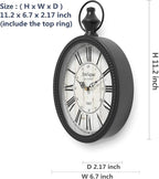 Menterry Small Retro Oval Wall Clock, Antique Old Design, Battery Operated - Image 2