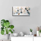 Large Living Eucalyptus Leaf Canvas Wall Art Teal White Botanical Abstract - Image 5