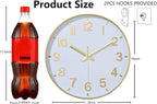 Modern Wall Clock, 10 Inch Digital Wall Clocks Battery Operated, Round Non - Image 3