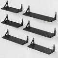 AMADA HOMEFURNISHING Wall Shelves Set of 6, Wood Floating Shelves by AMADAHOMEFURNISHING