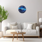 Glass Wall Clocks Battery Operated 14 Inch Modern Abstract Wall Clock - Image 5