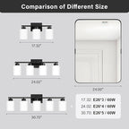 FonmYim Black Bathroom Light Fixtures, 5-Light Modern Vanity Light Over Mirror - Image 6