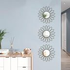 3 Pack Metal Mirrors for Wall Sunburst Wall Mirrors Home Décor Decorative - Image 4