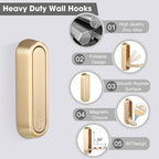 Dntorx Folding Coat Hooks - Image 2