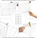 C&AHOME Wire Cube Storage, 8-Cube Organizer Metal C Grids Storage, Storage Bins - Image 7