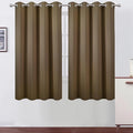 LEMOMO Brown Blackout Curtains 66 x 63 Inch Length/Set of 2 Curtain by Lemomo