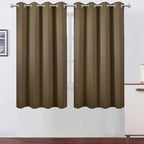 LEMOMO Brown Blackout Curtains 66 x 63 Inch Length/Set of 2 Curtain by Lemomo