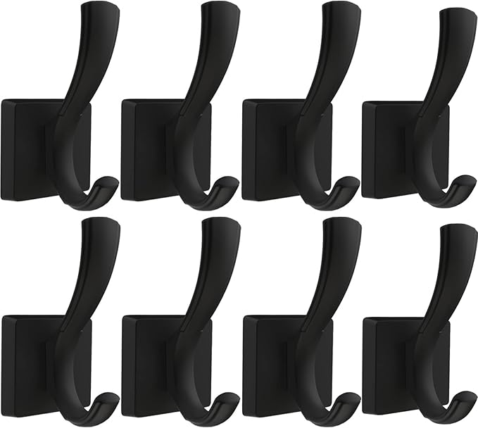 TOFIIGREM Black Wall Hooks Coat Hook, Towel Hooks Robe Hook by TOFIIGREM