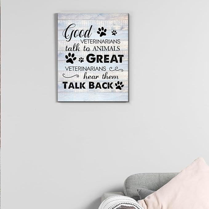 Funny Veterinarian Gifts Farmhouse Dog Canvas Wall Art Decor Veterinary Vet Gift - Image 7
