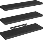 RALGEND Floating Shelves for Wall, 1.5" Thick Wall Shelf Set of 3 - Image 9
