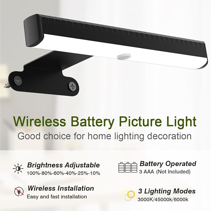 6Pack Wireless Picture Light for Wall Battery Operated Wall Sconces - Image 5