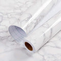 practicalWs Glossy Marble Contact Paper Granite White/Grey Kitchen Countertop by practicalWs