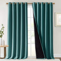 NICETOWN Total Shade Curtains and Draperies, Sea Teal, Package of 2, 62 inches by NICETOWN