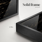 Framed Long Narrow Vertical Moon Wall Art Set of 2, Modern Black White Gold - Image 6