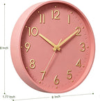 Mosewa Wall Clock 8 Inch, Battery Operated Silent Non-Ticking Modern Analog - Image 3