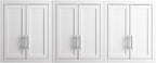 Crosley Furniture Savannah 3-Piece Wall Storage Cabinet, Cabinets - Image 4