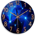 Blue Wall Clock Battery Operated 14 Inch Modern Wall Clock Non Ticking Glass by Constantplanet%E6%97%97%E8%88%B0%E5%BA%97