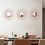 3 Pack Metal Mirrors for Wall Sunburst Wall Mirrors Home Décor Decorative - Image 5